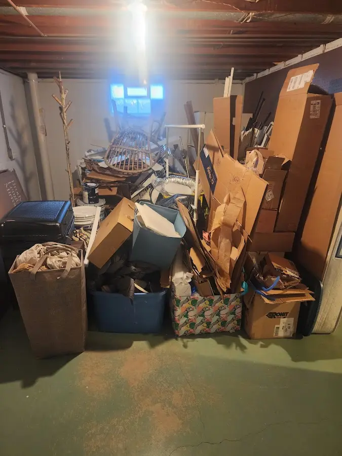 Roll-off dumpster container at job site for 20 Yard Dumpster Rental in Buena Park